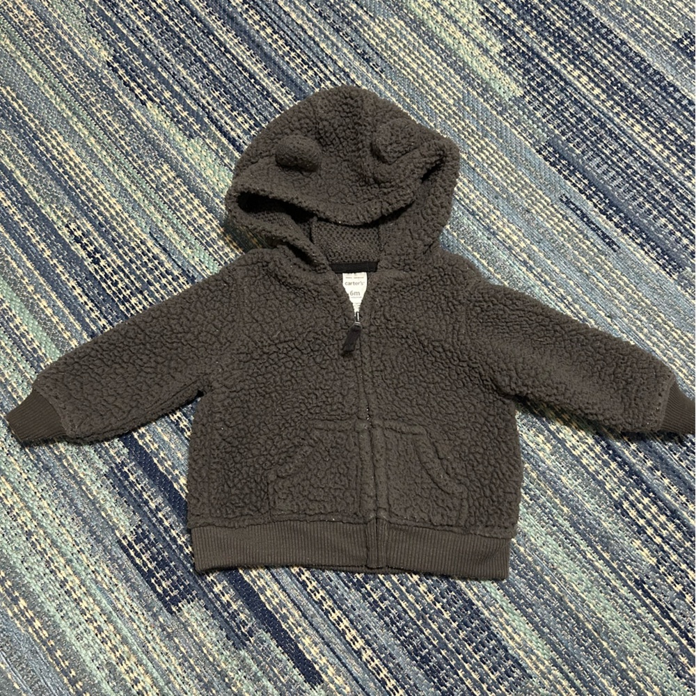 Carter's Gray Sherpa Jacket - 6 month